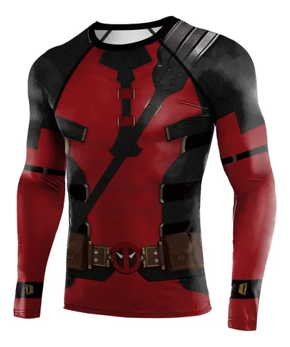 Mq Playera Deportivo Hombre Deadpool & Wolverine Manga Larga