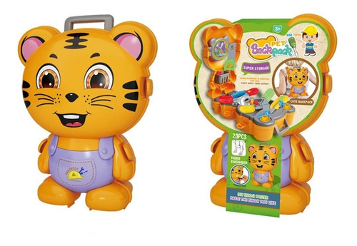 Mochila Tigre Pet Backpack Set Juguete 2 En 1  Dia Del Niño