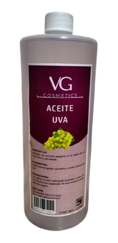 Aceite Masajes Uva Corporal Profesional Spa 1 Litro