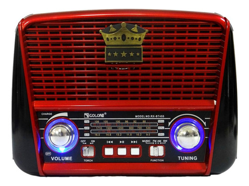 Rádio Portátil Retrô Vintage Am Fm Bluetooth Usb Cartão