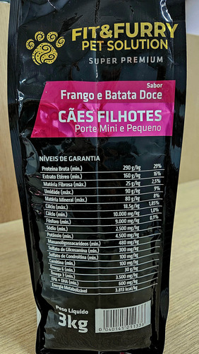 Alimento Para Cães Filhote Porte Pequeno Frango C/ Batata 3k