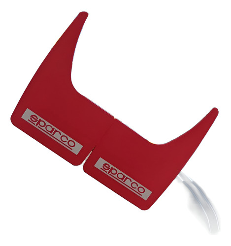 X2 Guardabarro Faldillas Universales Para Autos Sparco Rojo