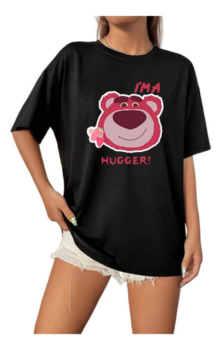 Playera Manga Corta Oversizee Mujers  Strawberry Bear Iotso