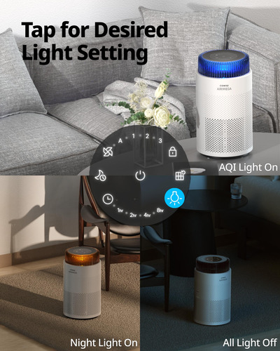 Purificador De Aire Para Dormitorio Y Hogar Filtro Hepa 810 Blanco