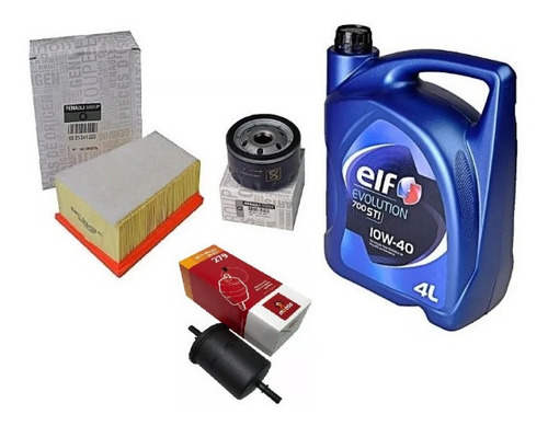 Imagen 1 de 4 de Kit Filtros + Aceite 10w40 Logan Sandero Clio K4m 