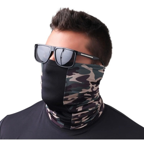 Imagem 2 de 5 de Buff Bandana Respirável Pesca Bike Uv50 Camuflado Florest