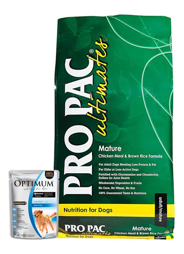 Alimento Perro Pro Pac Mature Chicken And Rice 2,5kg + Promo