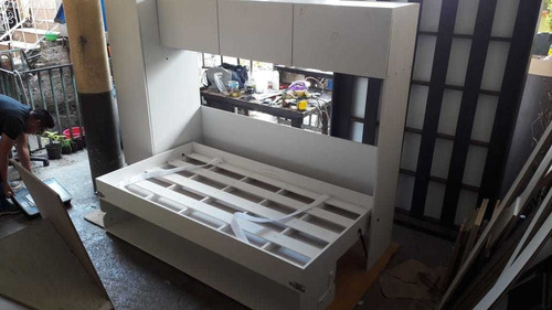 Imagen 10 de 10 de Cama Individual Con Escritorio Plegable Y Closet