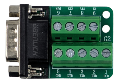 Adaptador Db9 Clema Macho Rs232 Terminal Conector Serial