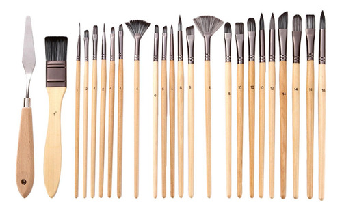 24 Pinceles De Pintura Profesional, Juego De Pinceles De