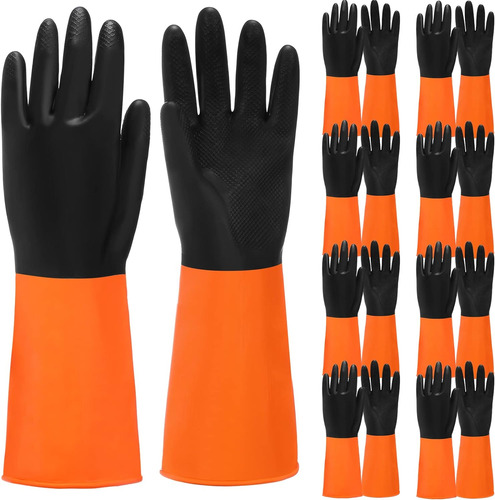 8 Pairs Chemical Resistant Gloves Heavy Duty Industrial R...