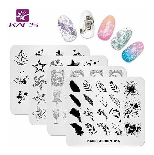 Equipo Para Decorar Uñas Kads Nail Art Stamp Plate Fashion S