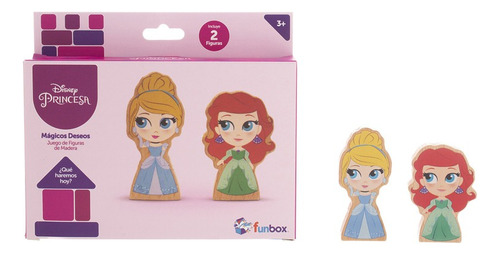 Juguete 2 Pack Figuras De Madera Disney Cenicienta & Ariel