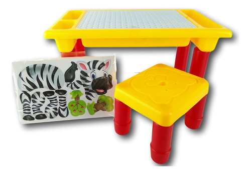 Mesa Y Silla Para Jugar Con Piezas De Armado