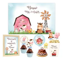 Comprar Kit Imprimible Granja Nene + Banner Fondo Mesa Dulce Candy