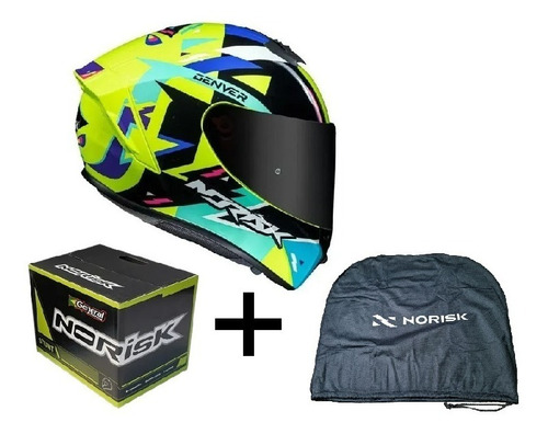 Capacete Integral Norisk Supra Denver Hv Amarelo 54 Promoção