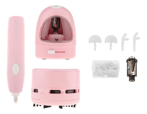 Sacapuntas Lápiz Color Automático Electrónico Rosa
