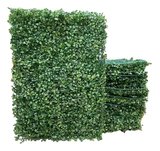 Muro Verde Follaje Artificial Sinténtico 5 Pz 60x40 Cm