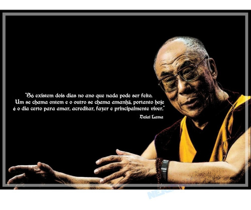 Foto De Parede 40x55cm Dalai Lama - Motivacional