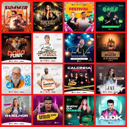 Super Pack Artes Canva Editáveis Para Shows E Eventos