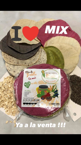 Mix De Tortilla 3pack18pcoliflor,nopal,avena,linaza,betabel
