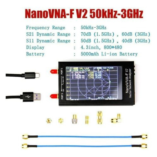 Analizador Antena Nanovan-f V2 3ghz 4,3