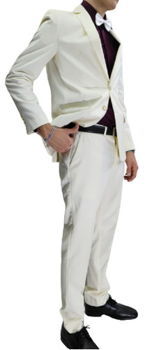 Imagen 9 de 10 de Ambro Traje Saco Y Pantalon Maxima Calidad Beige