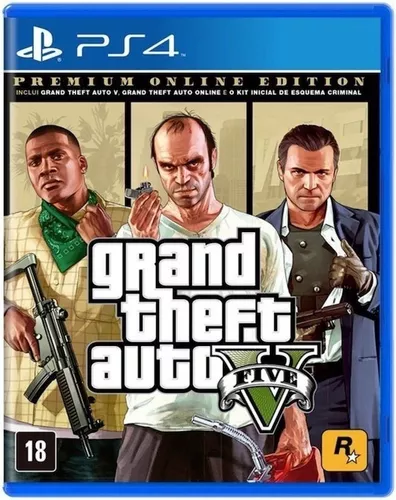 Jogo Grand Theft Auto Gta V Ps4 Premium Física Portugues