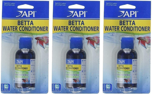 Api (paquete De 3) Acondicionador De Agua De Betta, 1.7 Onza