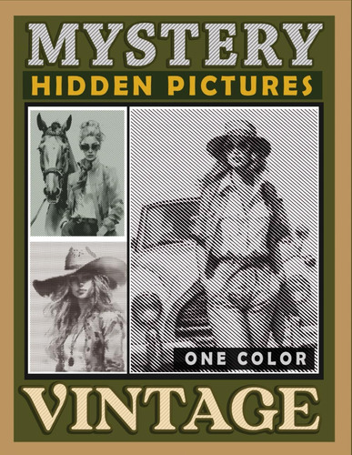 Libro: Mystery Dots Lines Spirals Hidden Pictures Vintage: N