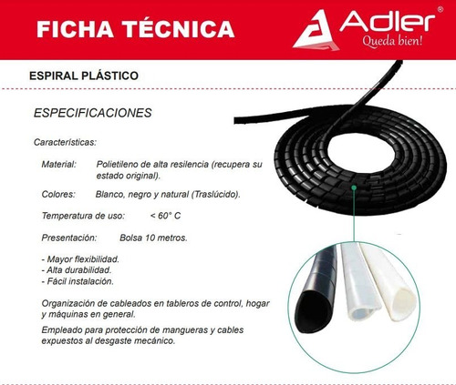 Imagen 5 de 8 de Manguera Espiral Para Cable 1/2'' 12mm Por 10 Metros