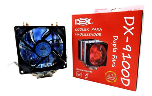 Imagem 6 de 7 de Cooler Duplo Dual Fan Pc Intel Amd 775 1151 1155 Am3+ Am4