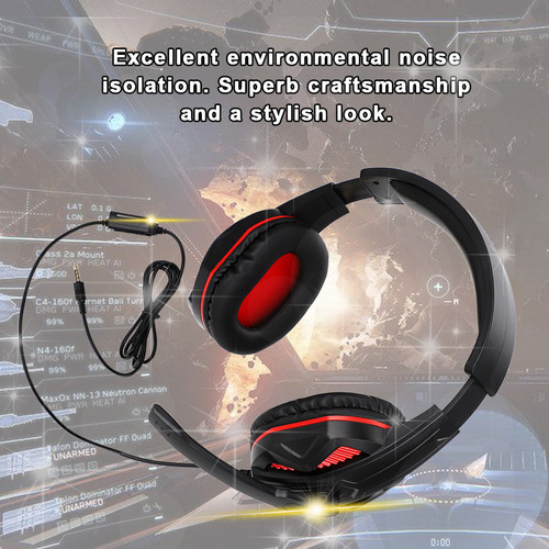 Gaming Headphone 3.5mm Competitive Headset Microphone Wired