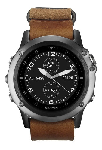 Relógio Esportivo Garmin Fenix 3 Safira Pulseira Couro Nato