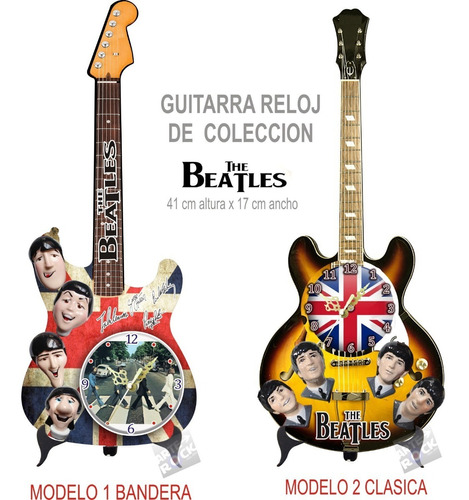 Reloj Guitarra The Beatles Con Base