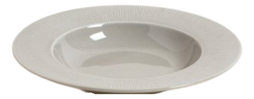 Plato Hondo De Porcelana Pastas Diseño Neo Silk Grey 22,5cm