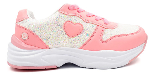 Zapatilla De Niña Brillos Shine & Play Rosado Pillin