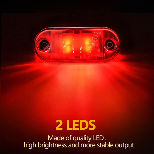 Tf 10pcs Luces Led Remolque Luces Posición Laterales