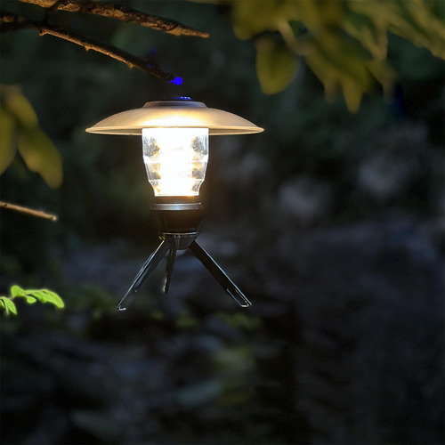 Lámpara De Camping Compacto Desmontable Trípode Mini