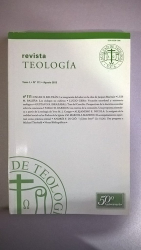 Revista Teología 111 - Gera - Beltrán - Baliña