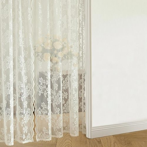Cortina De Encaje Cortina De Voile Filtro 100x200cm