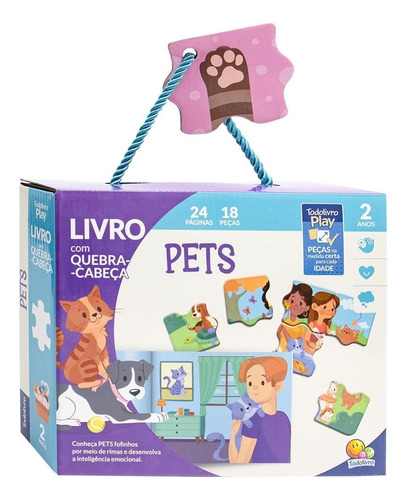 Livro Todolivro Play Qc 2anos - Pets Com Quebra Cabeça