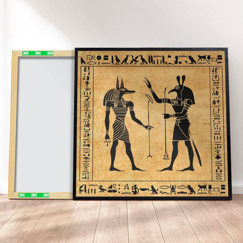 Imagem 1 de 4 de Quadro Canvas Premium 40x40 - Papiro Egípcio Egito Antigo 5