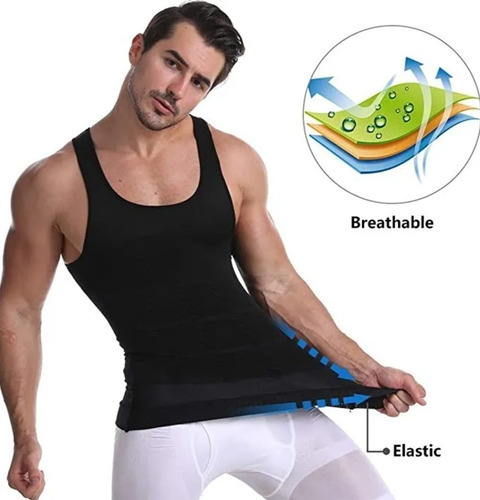 Whatafit Camiseta Faja Playera Reductora Moldeadora Hombre