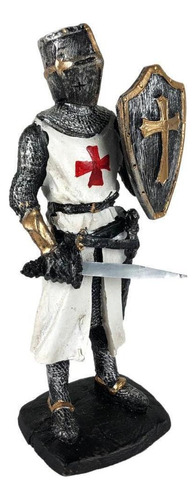 Estátua Medieval Templário Guerreiro Decoração Mini