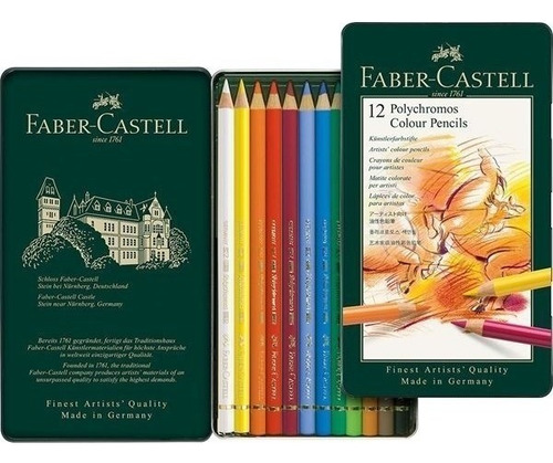 Lapices Faber Castell Polychromos X12 Lata Para Artistas