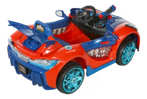 Carro Electrico 6v Infantil Spidey Spiderman. Luces Y Sonido Color Rojo Y Azul