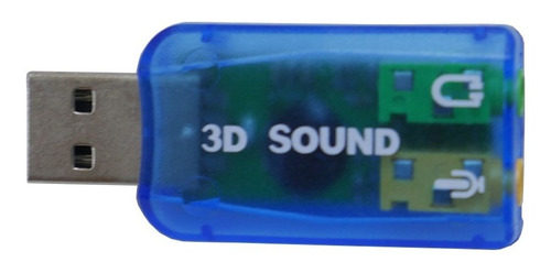 Placa De Sonido Usb Externa Audio 5.1 P/ Musica Instrumentos Color Azul