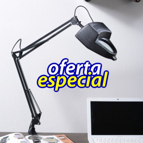 Lampara Con Lupa Escualizable Negra Envio Gratis
