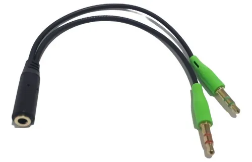 Cable Adaptador Convertidor Plug 3.5 Audio Y Microfono 1 A 2